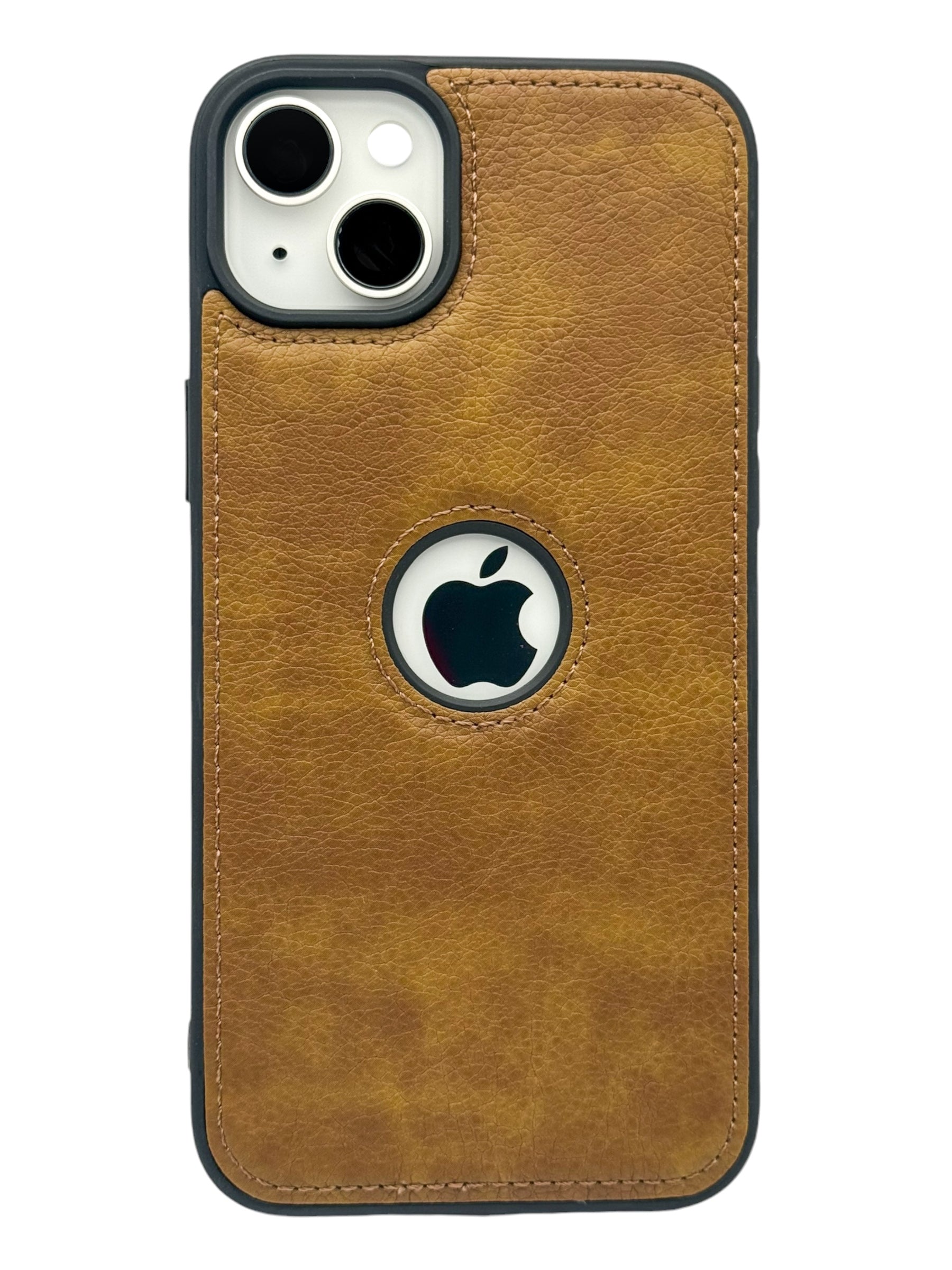 Funda para iPhone 14 PLUS tipo Piel marron