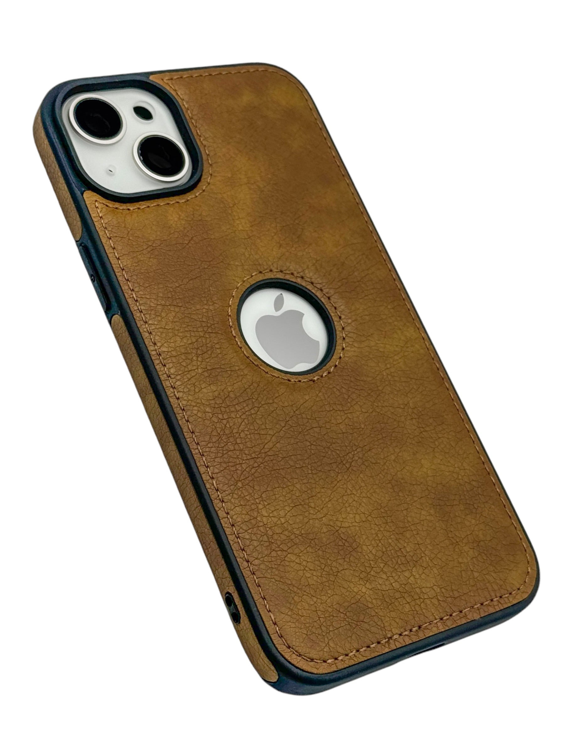 Funda para iPhone 14 PLUS tipo Piel marron