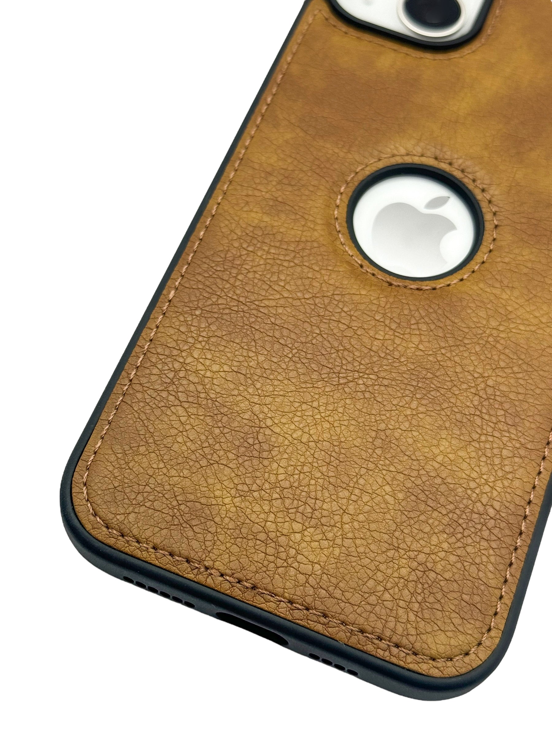 Funda para iPhone 14 PLUS tipo Piel marron