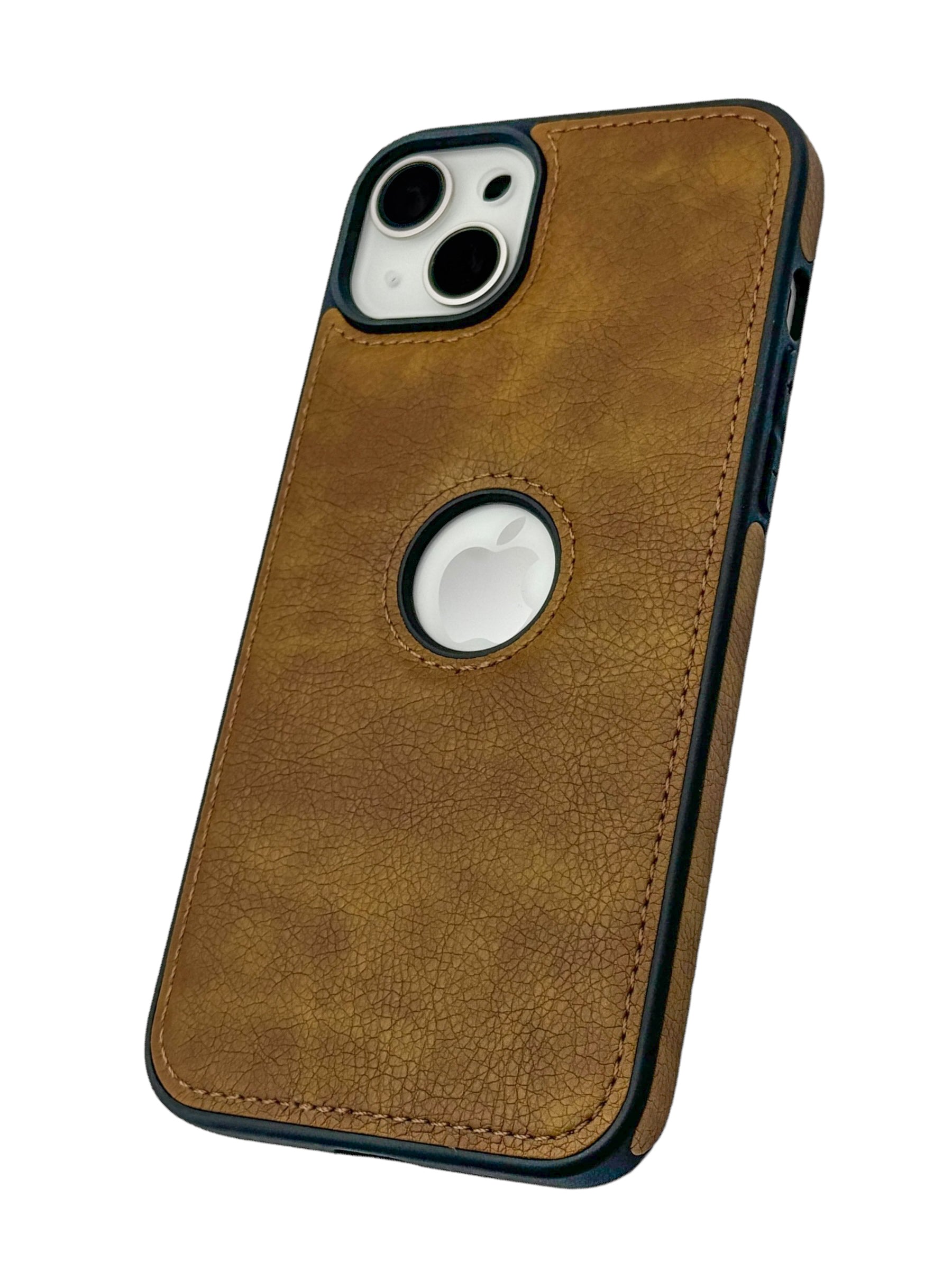 Funda para iPhone 14 PLUS tipo Piel marron