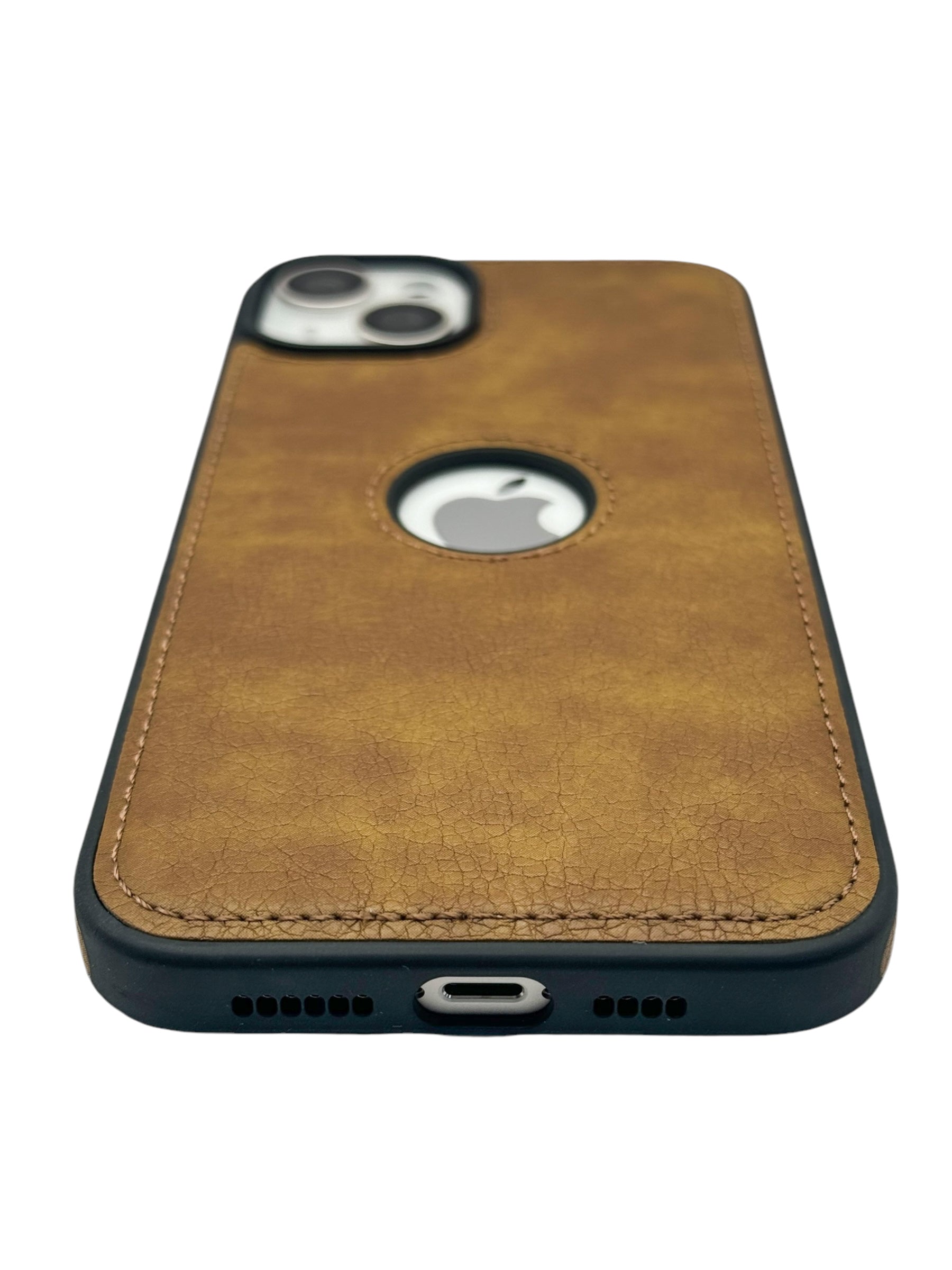 Funda para iPhone 14 PLUS tipo Piel marron