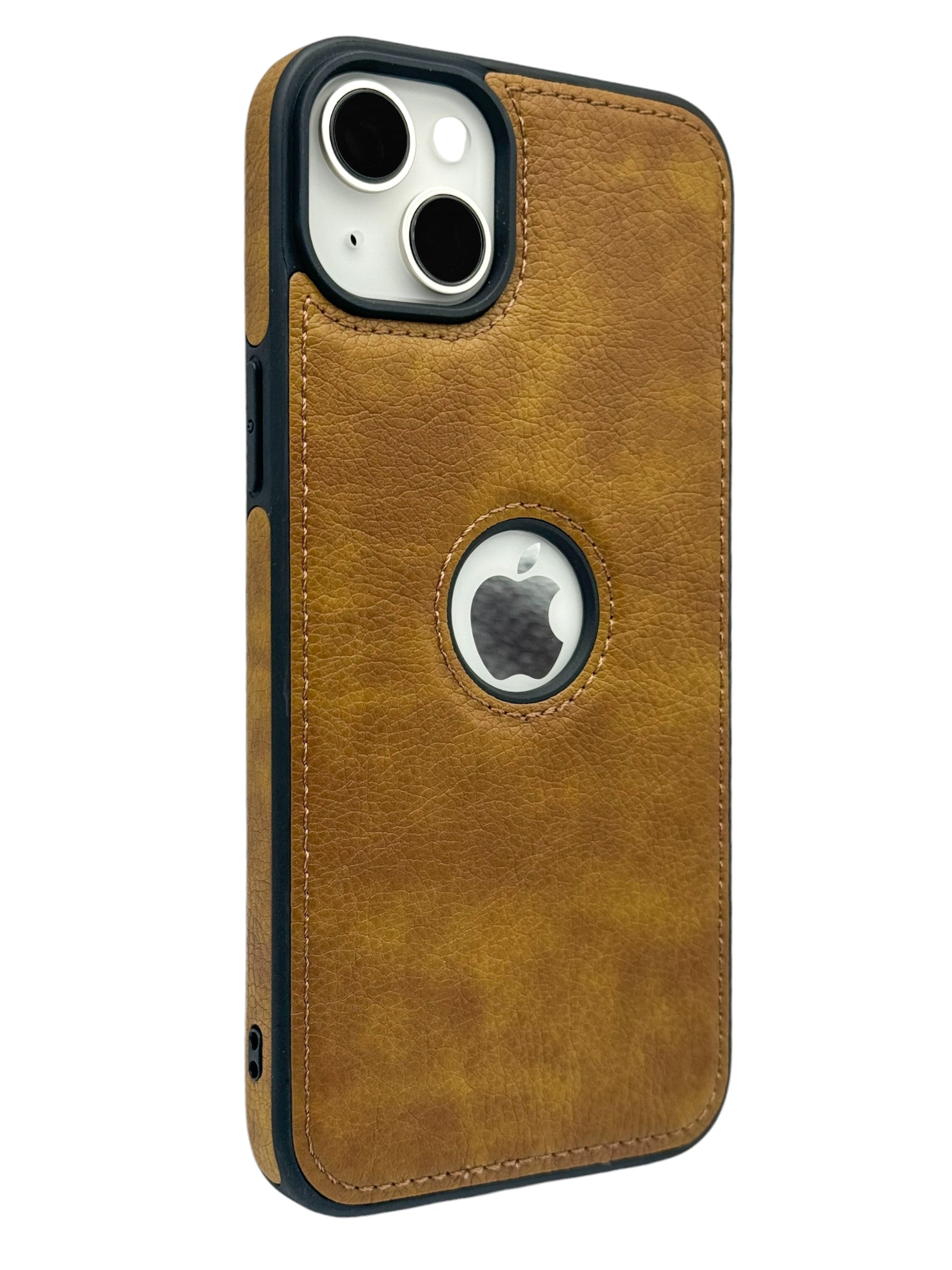 Funda para iPhone 14 PLUS tipo Piel marron