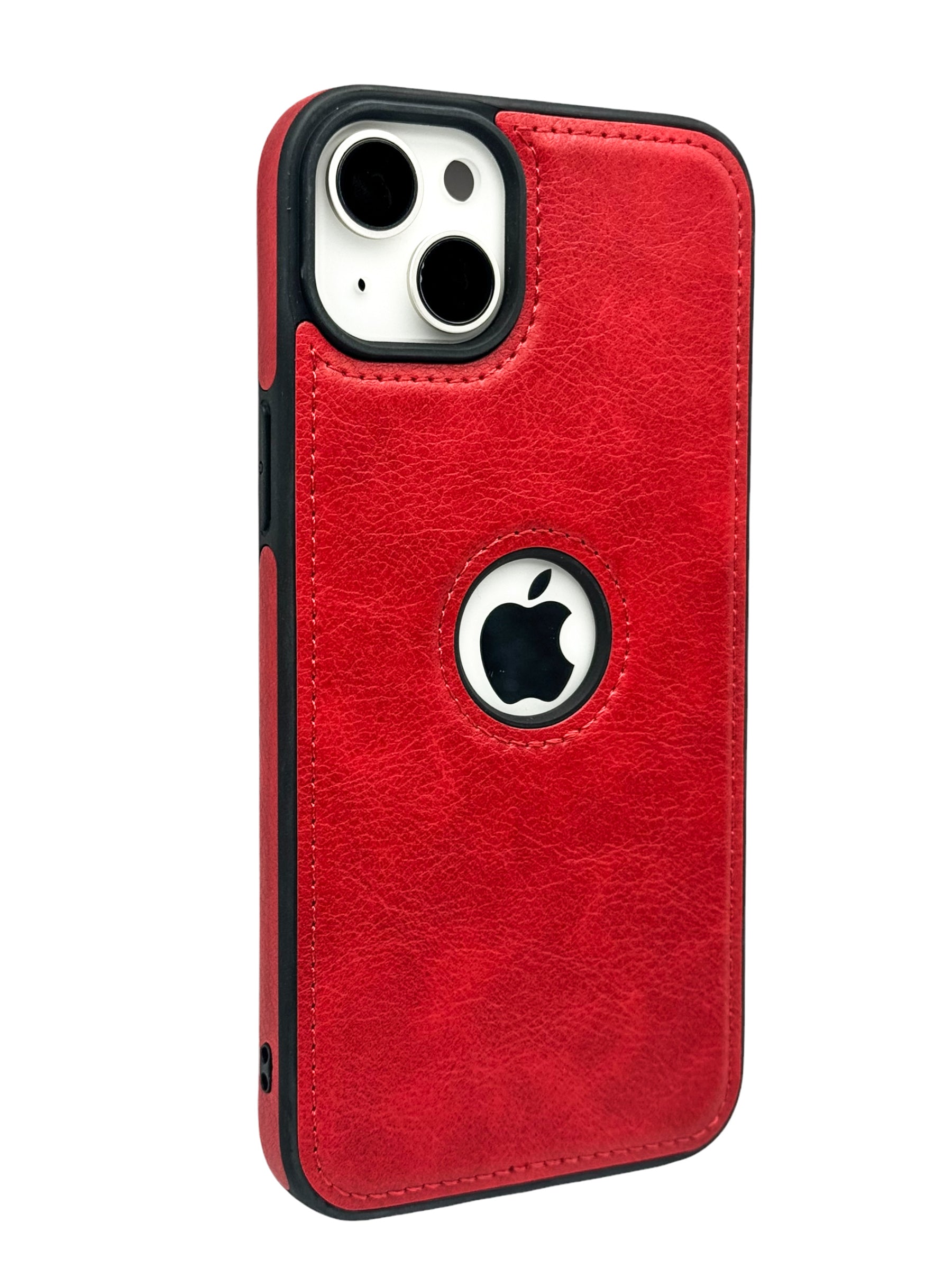 Funda para iPhone 14 Plus tipo Piel Rojo