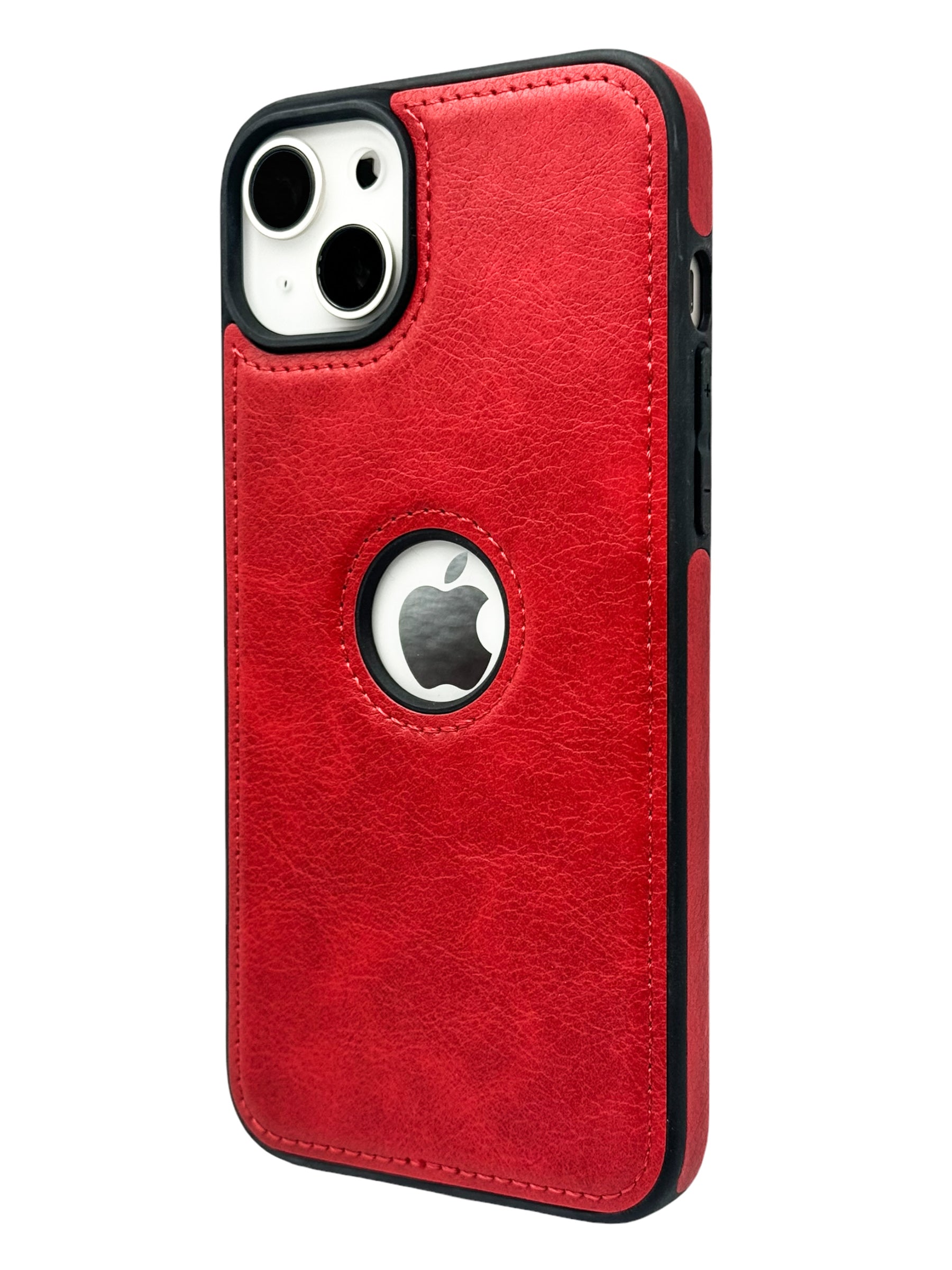 Funda para iPhone 14 Plus tipo Piel Rojo