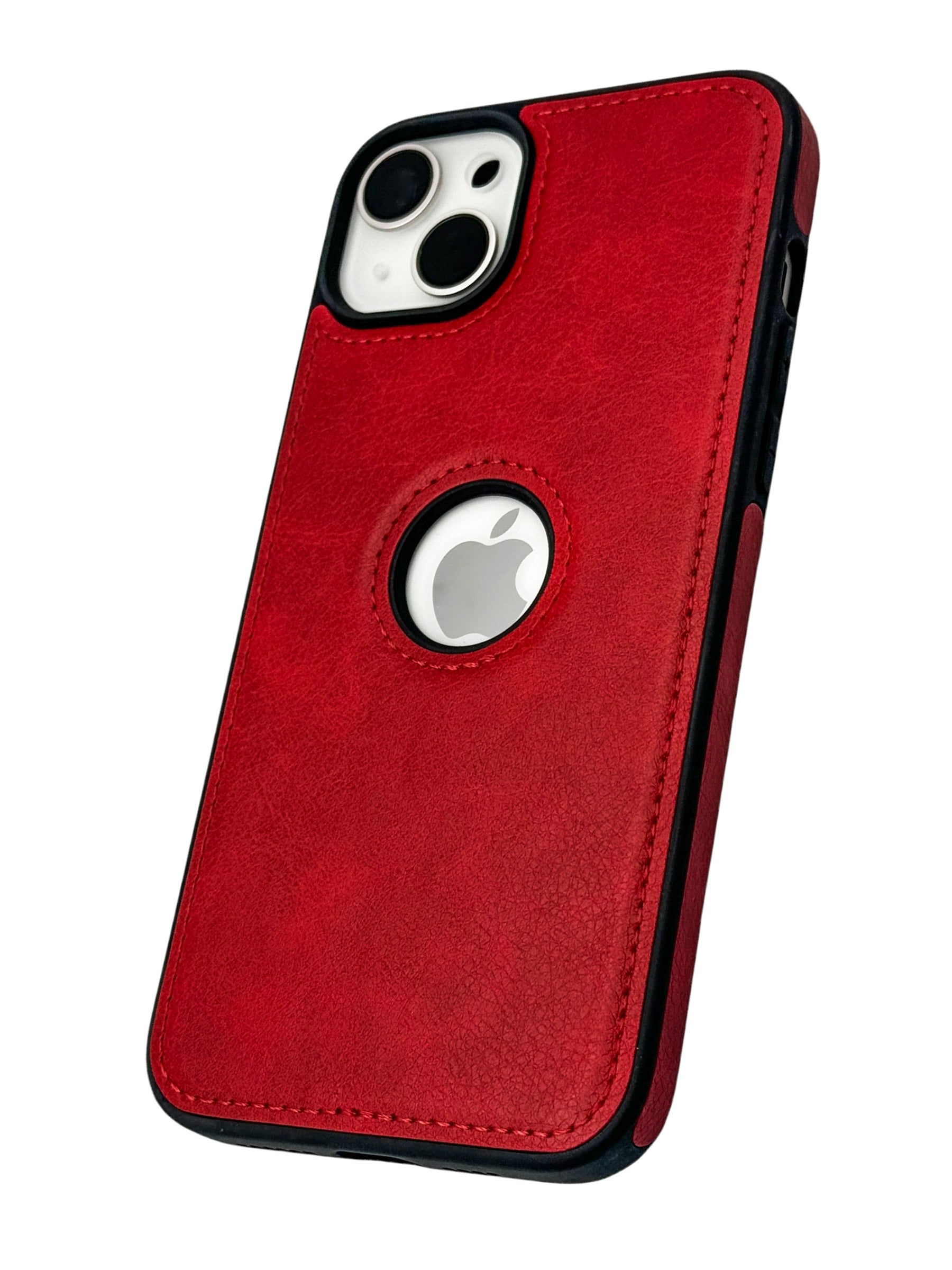 Funda para iPhone 14 Plus tipo Piel Rojo