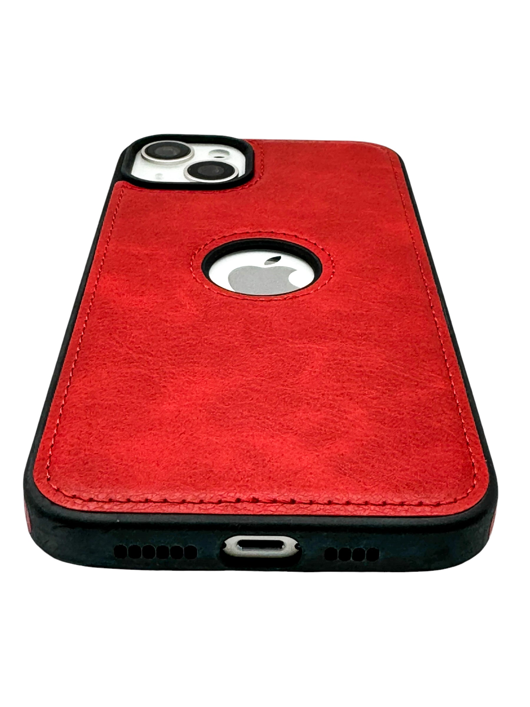 Funda para iPhone 14 Plus tipo Piel Rojo