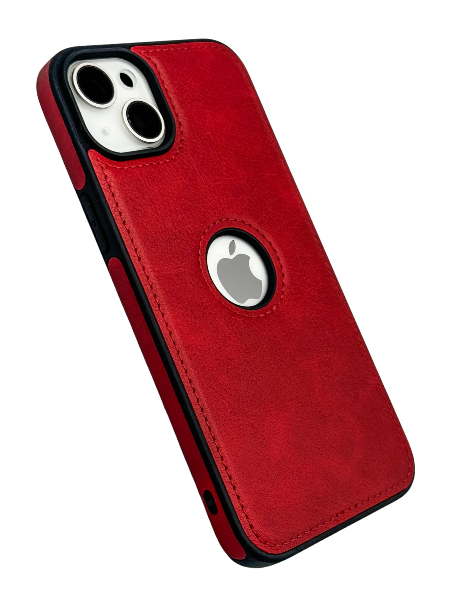 Funda para iPhone 14 Plus tipo Piel Rojo