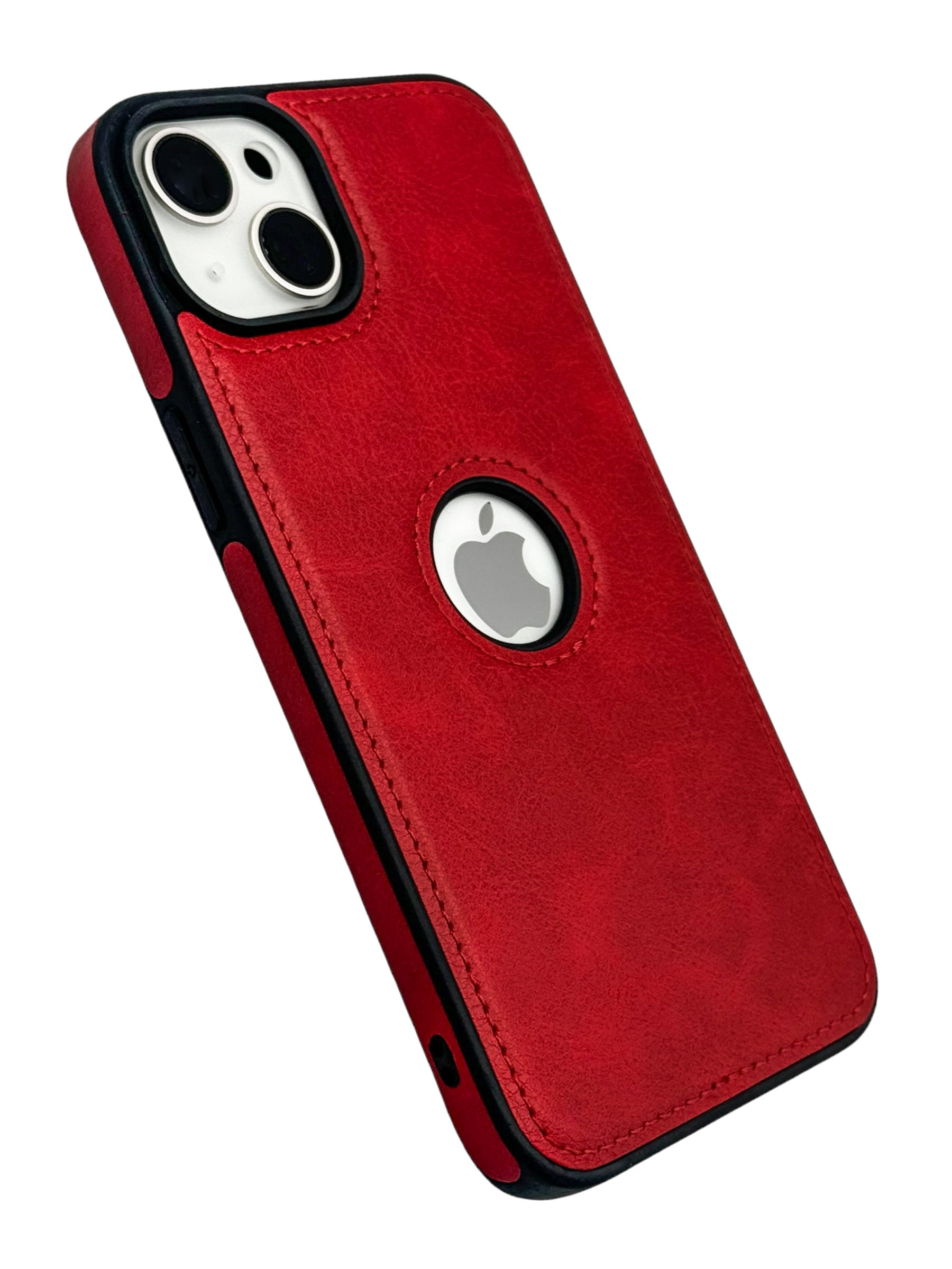 Funda para iPhone 14 Plus tipo Piel Rojo