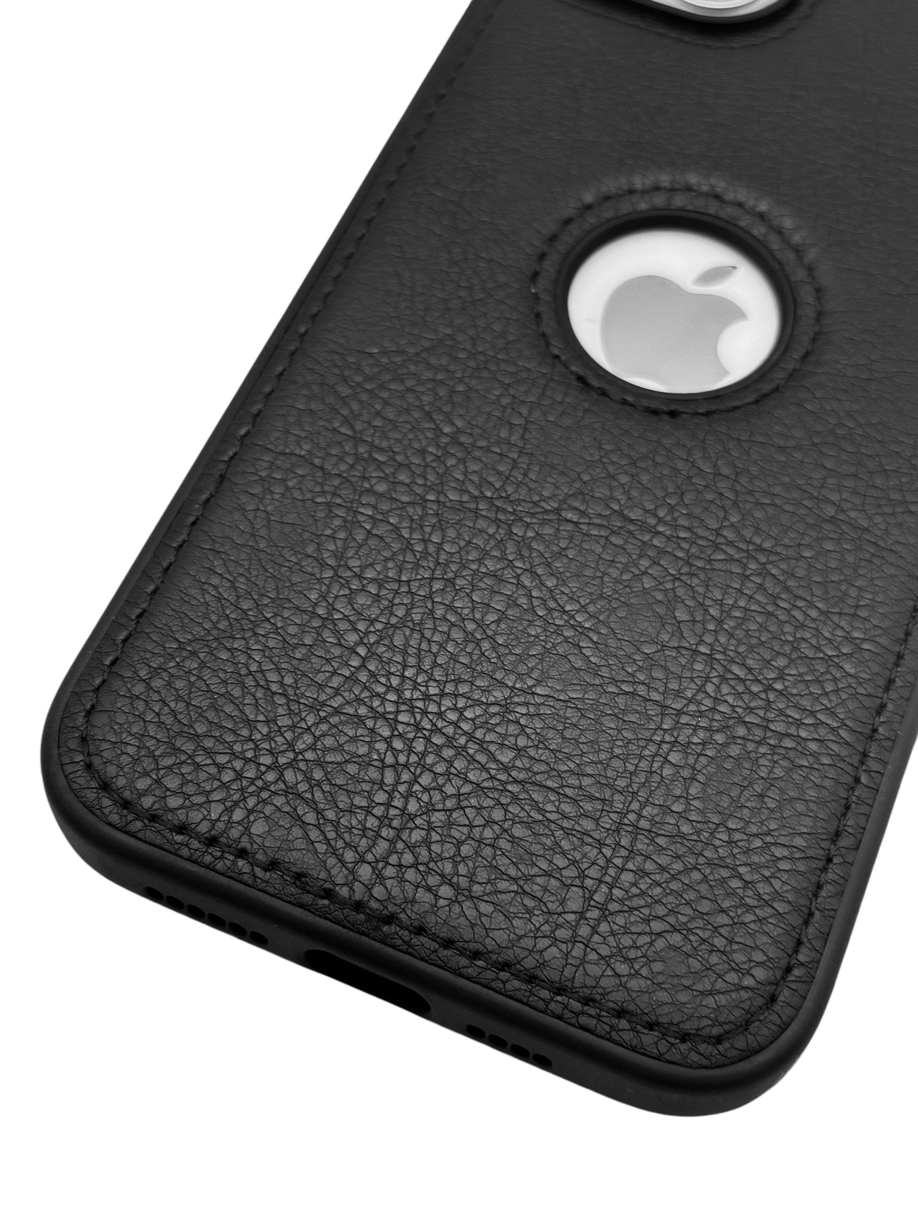 Funda para iPhone 14 Plus tipo Piel Negro