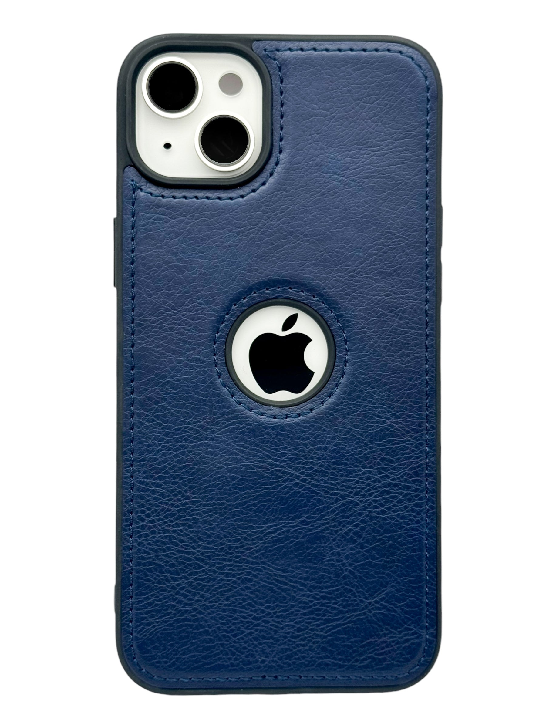 Funda para iPhone 14 Plus tipo Piel Azul marino