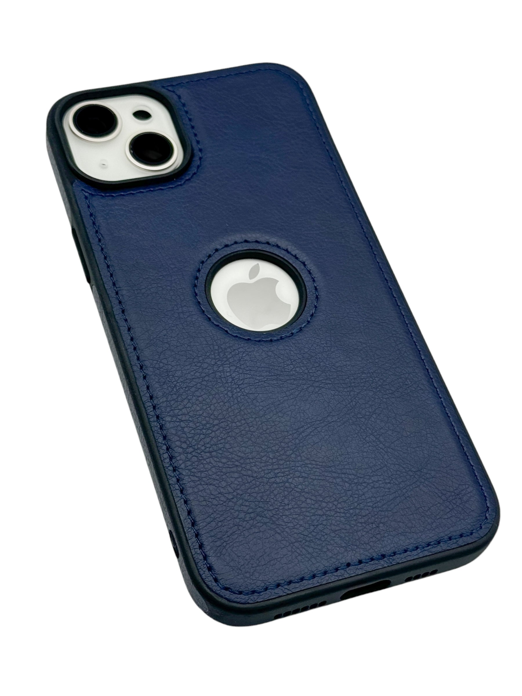 Funda para iPhone 14 Plus tipo Piel Azul marino