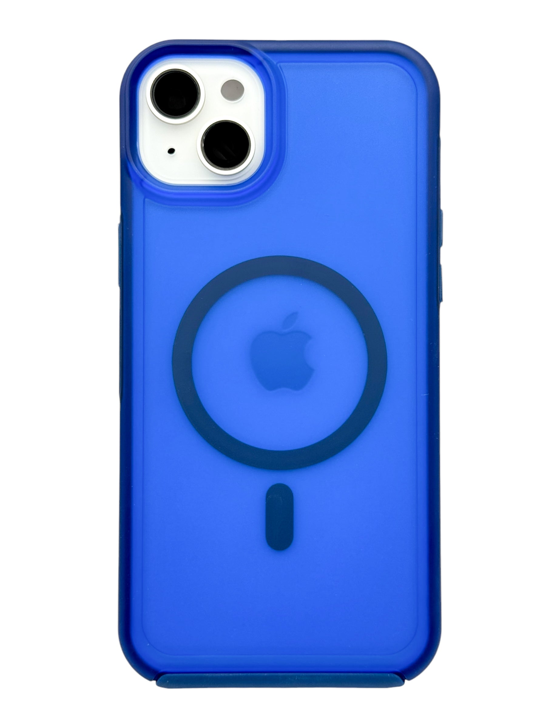 Funda para iPhone 15 normal (6.1) con aro magsafe efecto mate azul