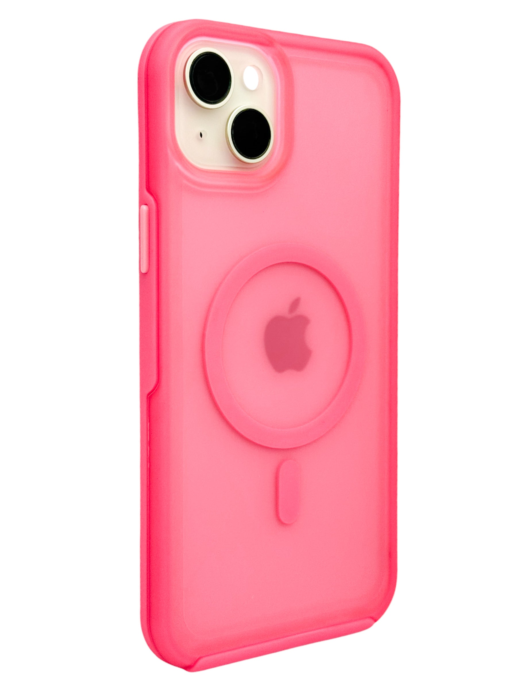 Funda para iPhone 15 normal (6.1) con aro magsafe efecto mate Rosa