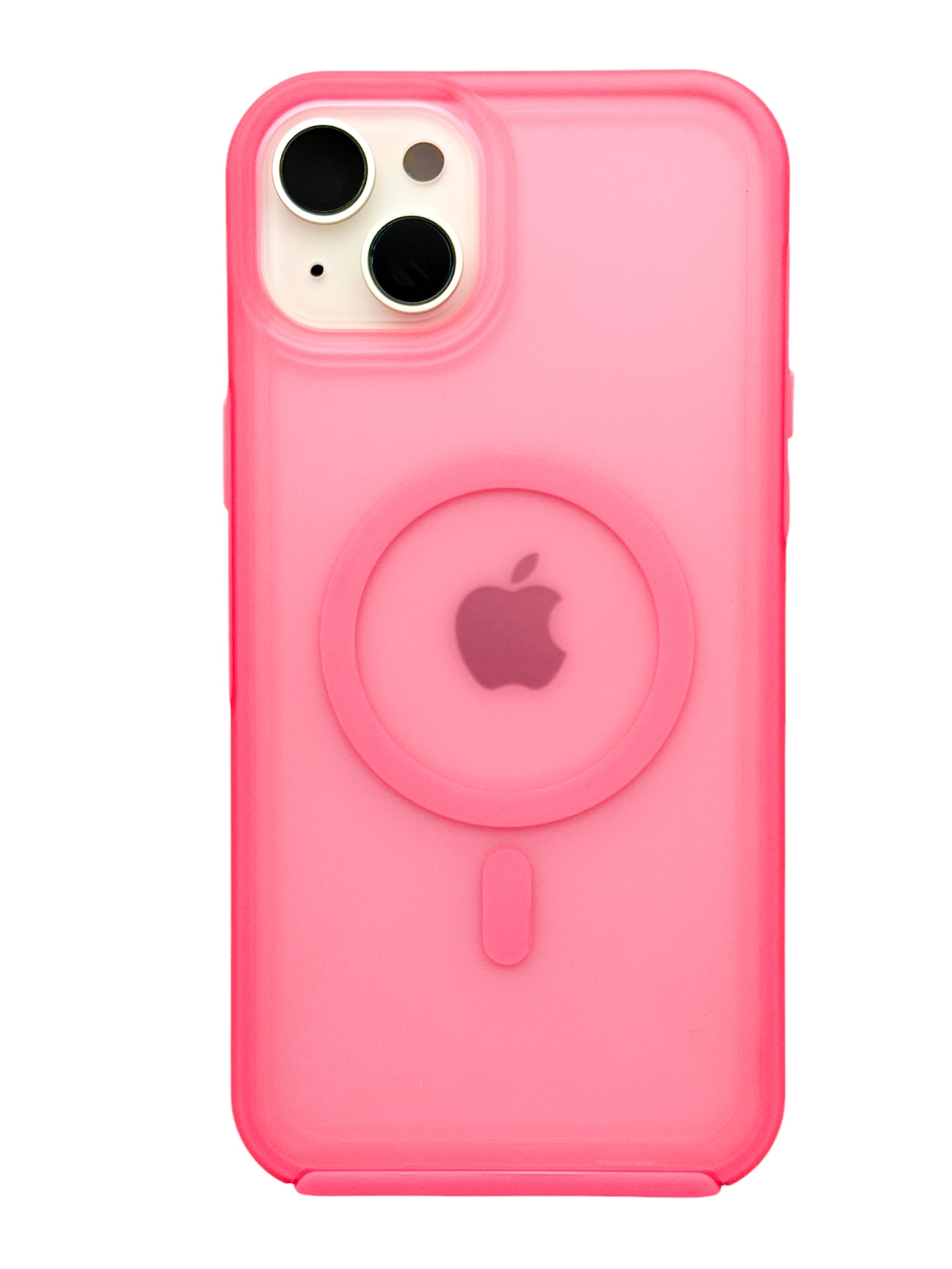 Funda para iPhone 15 normal (6.1) con aro magsafe efecto mate Rosa