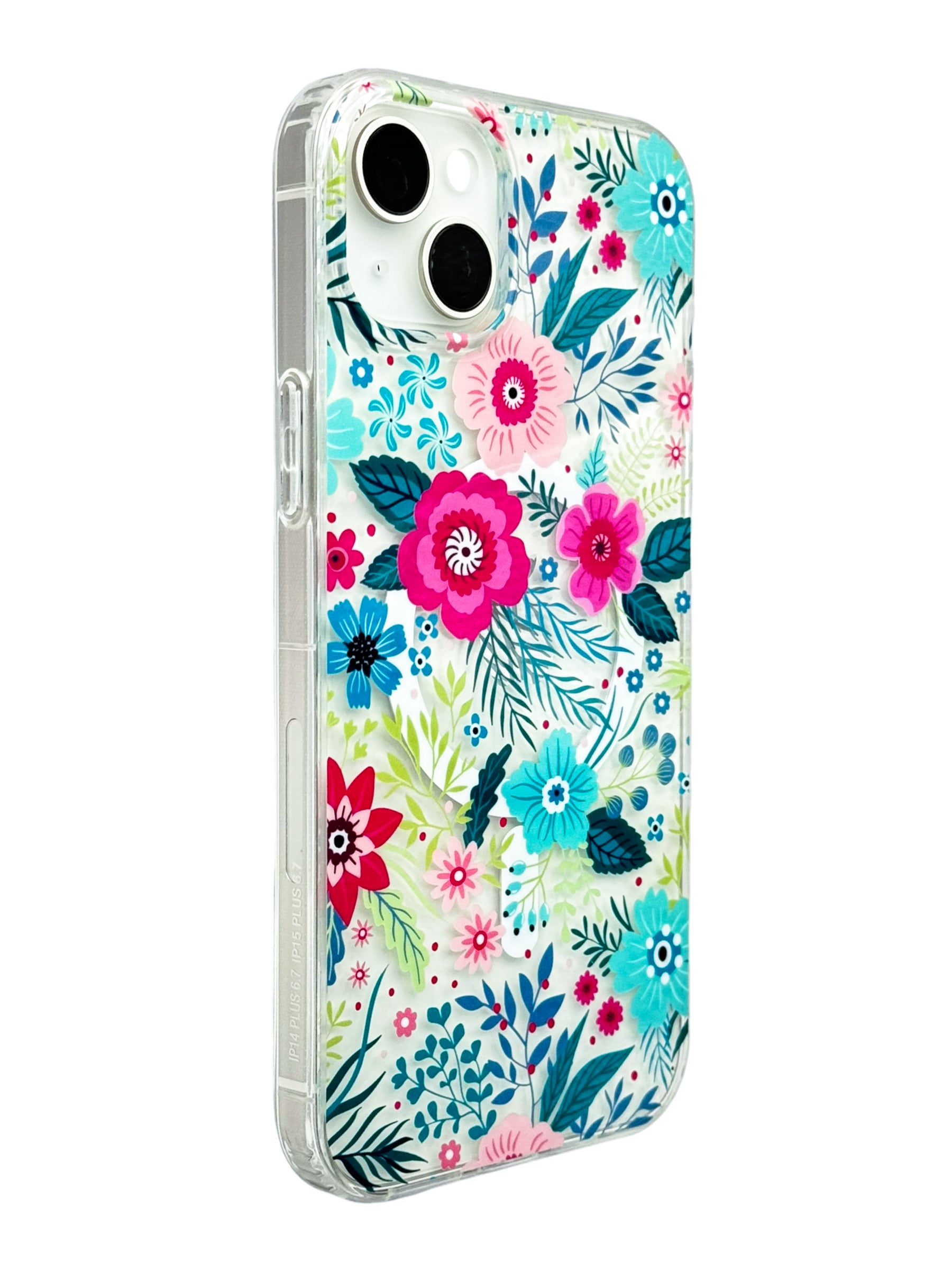 Funda para iPhone 15 normal (6.1) con Magsafe diseño Flores de colores