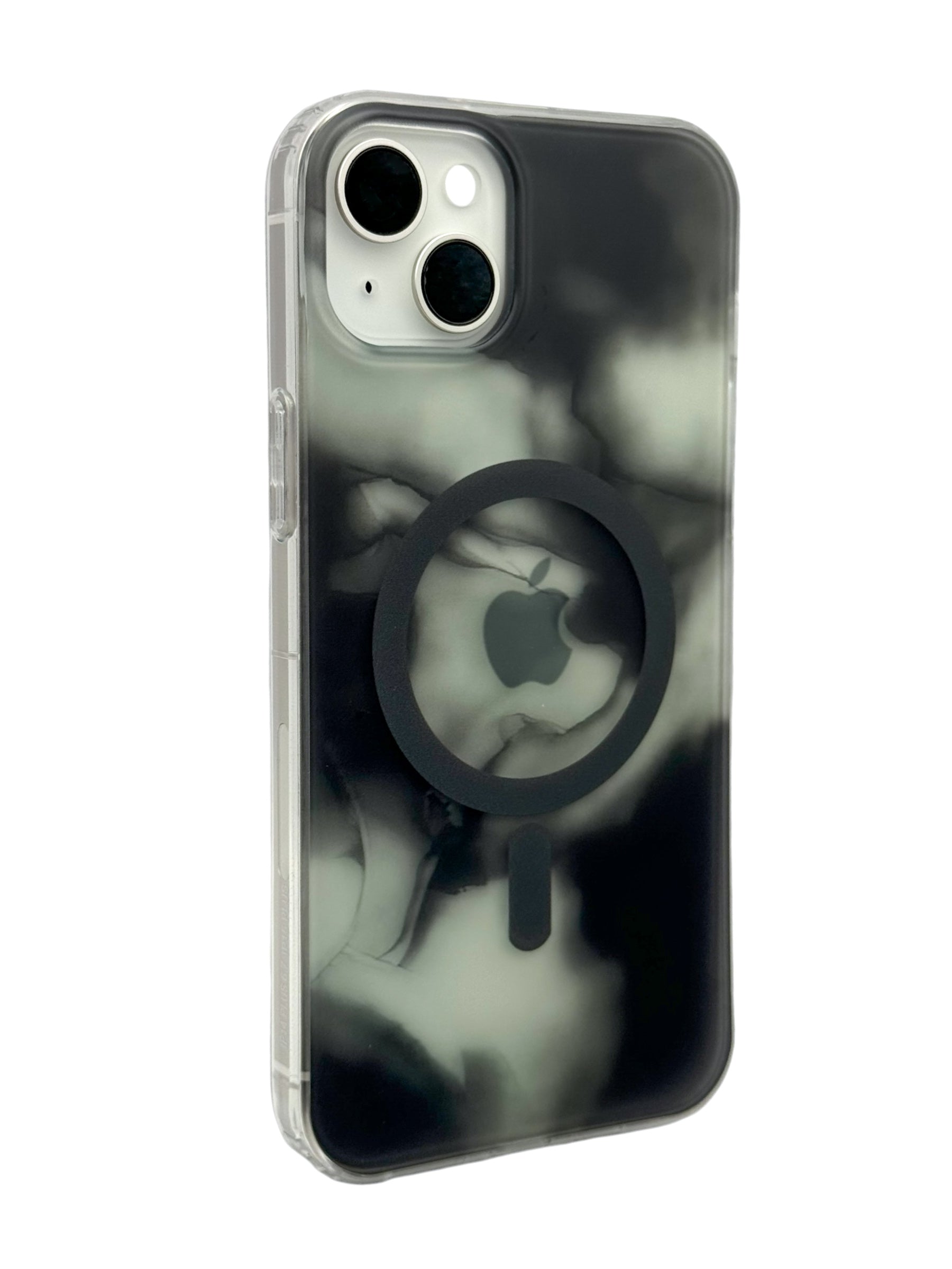 Funda para iPhone 15 normal (6.1) con Magsafe diseño Humo negro