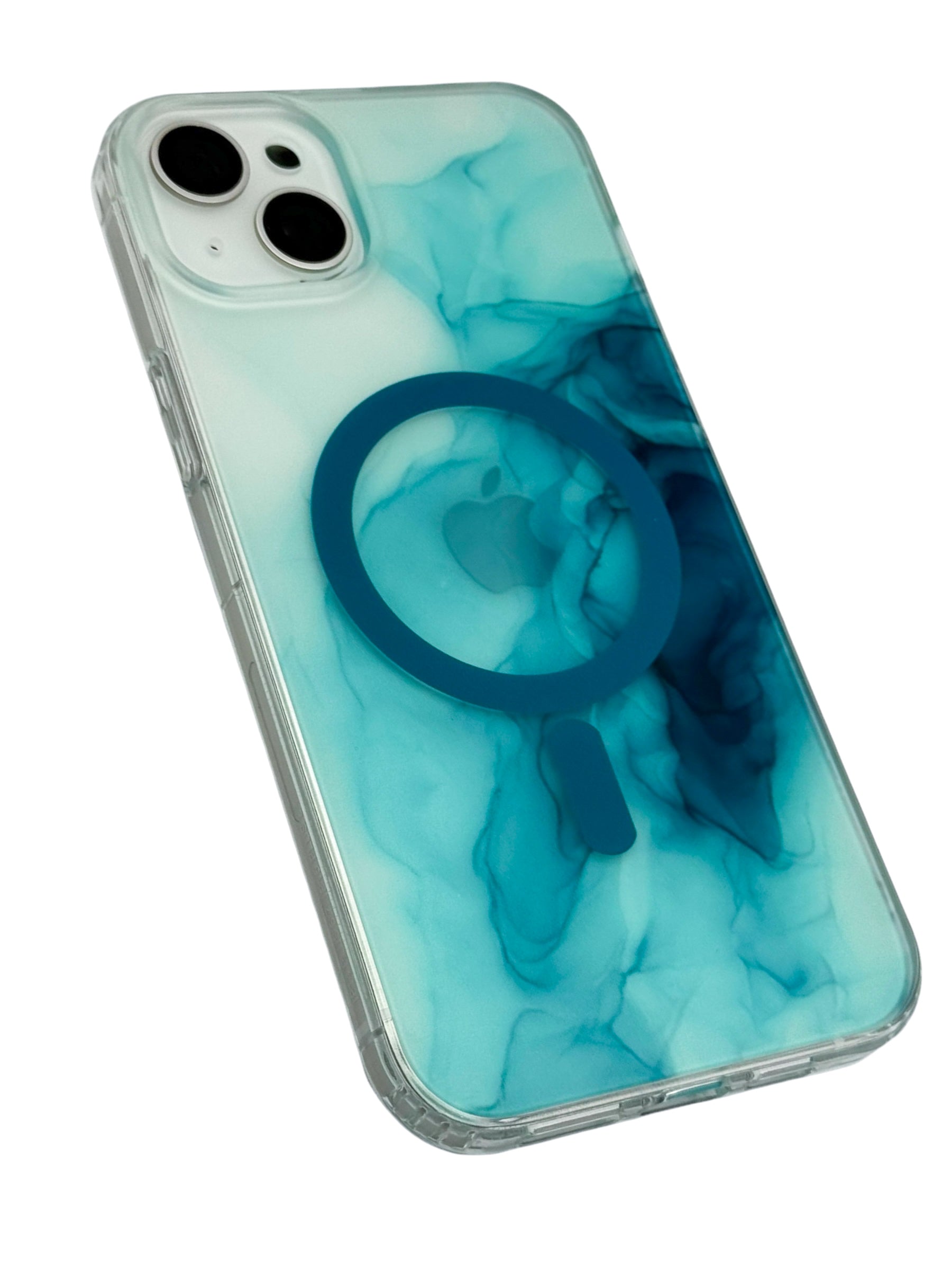 Funda para iPhone 15 normal (6.1) con Magsafe diseño Humo azul