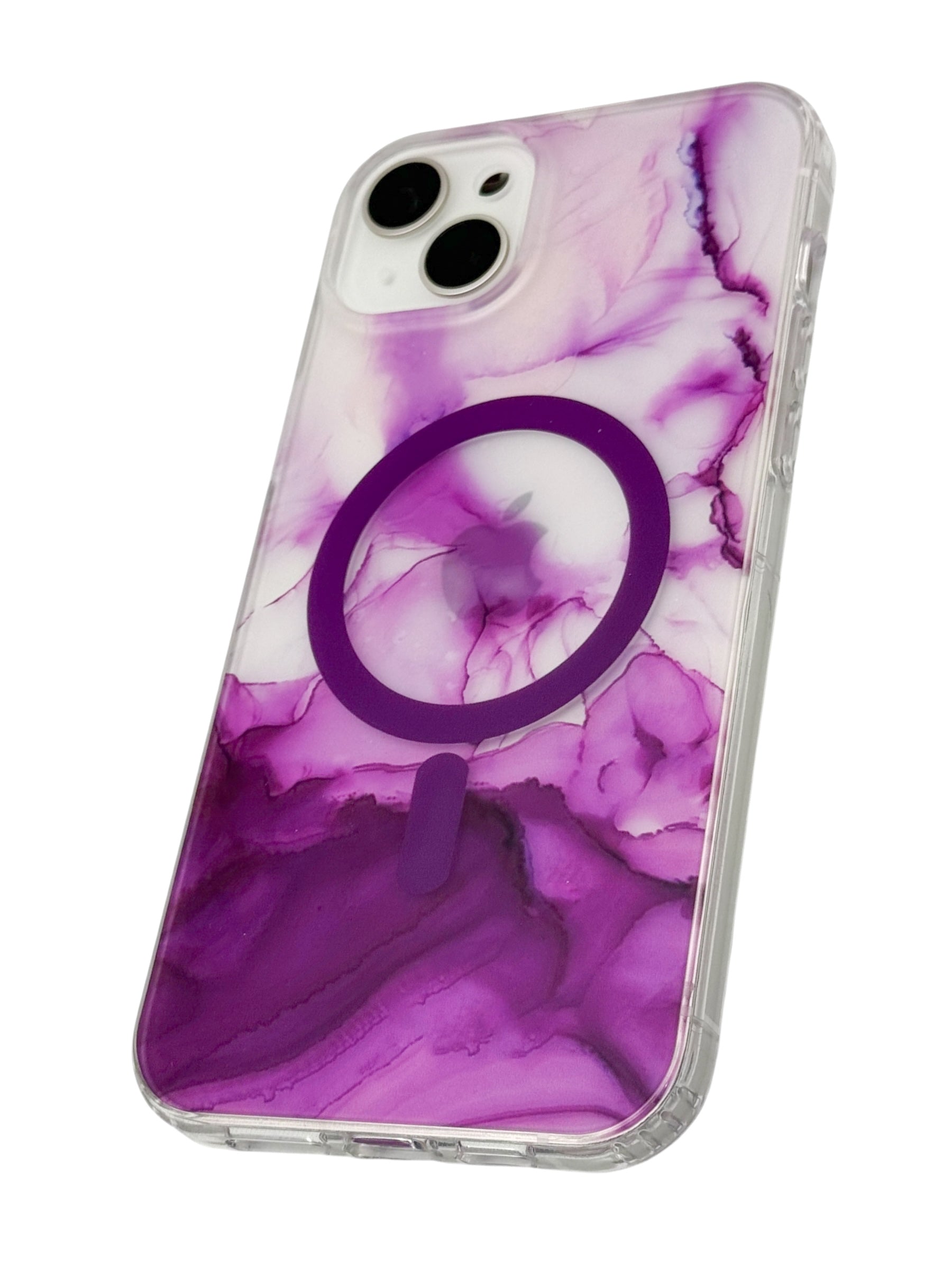 Funda para iPhone 15 normal (6.1) con Magsafe diseño Humo morado