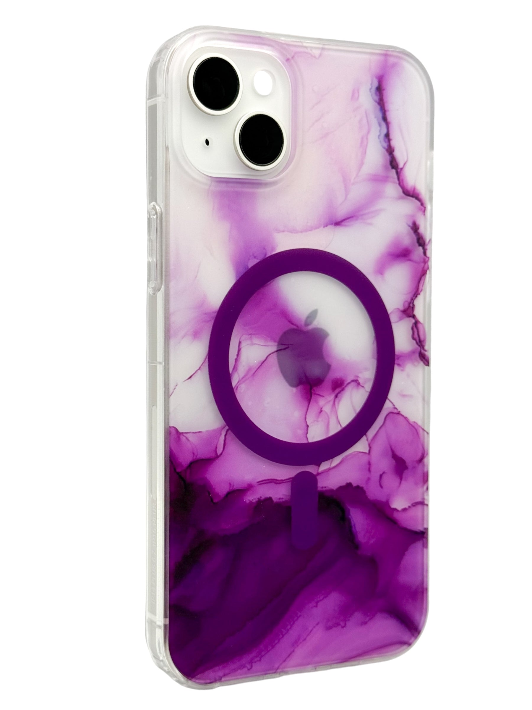 Funda para iPhone 15 normal (6.1) con Magsafe diseño Humo morado