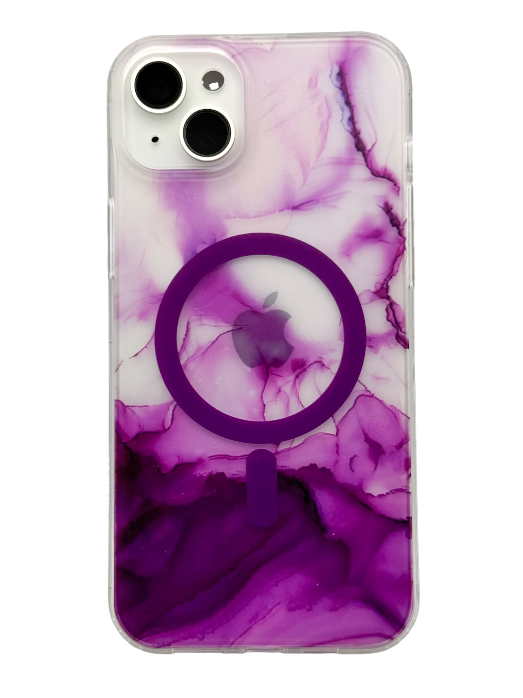 Funda para iPhone 15 normal (6.1) con Magsafe diseño Humo morado