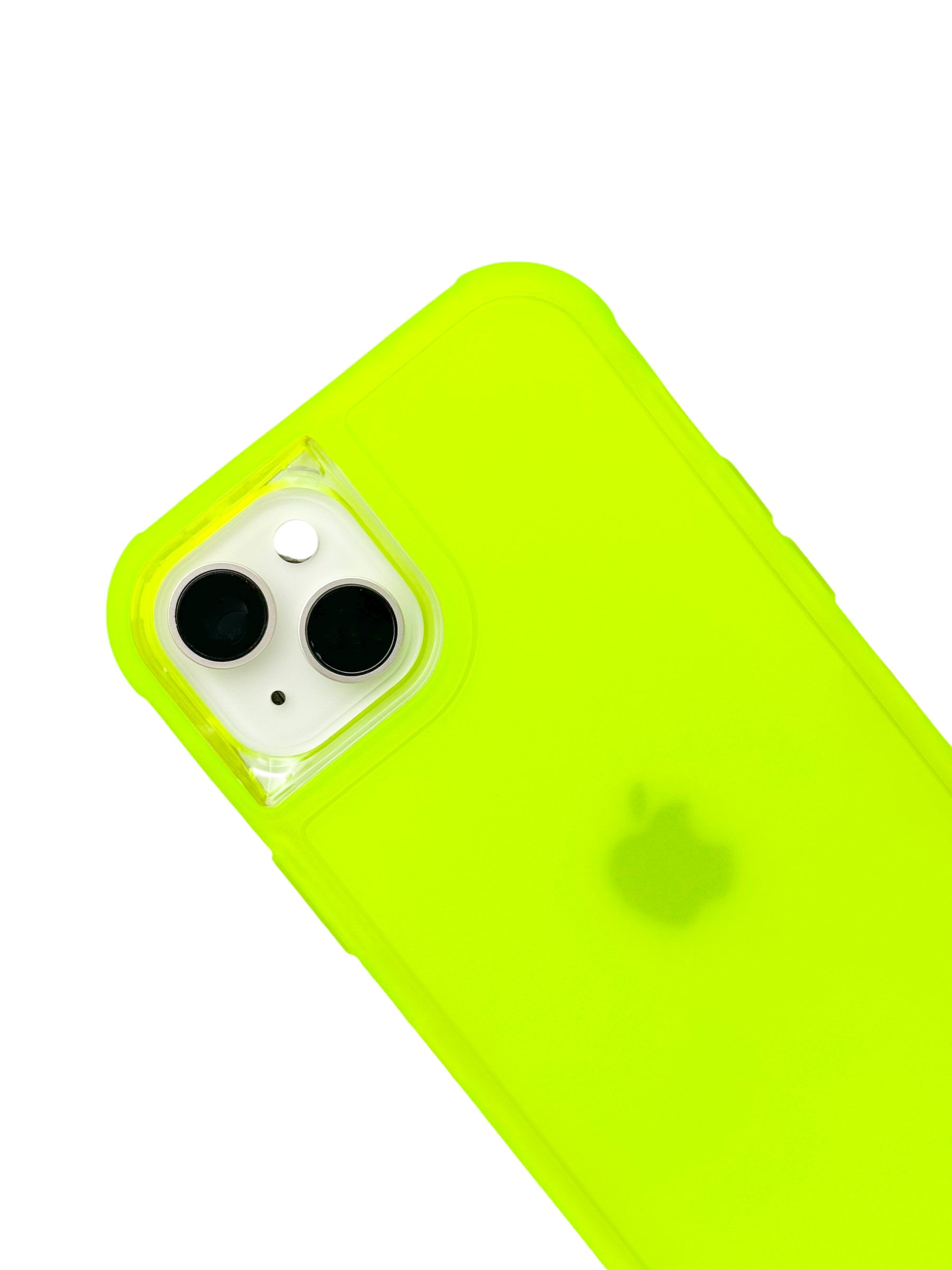 Funda para iPhone 15 normal (6.1) de uso rudo 3 en 1 con marco frontal Amarillo neon